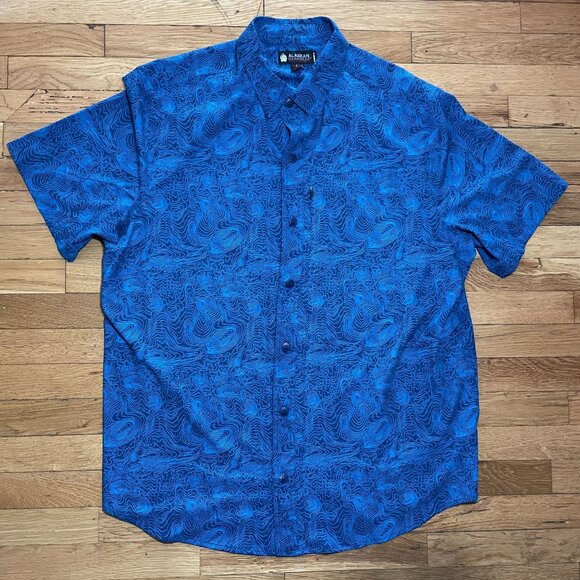 Alaska Hardgear Deluth Trading Co Blue Short Sleeve Shirt Size XL - Picture 1 of 8
